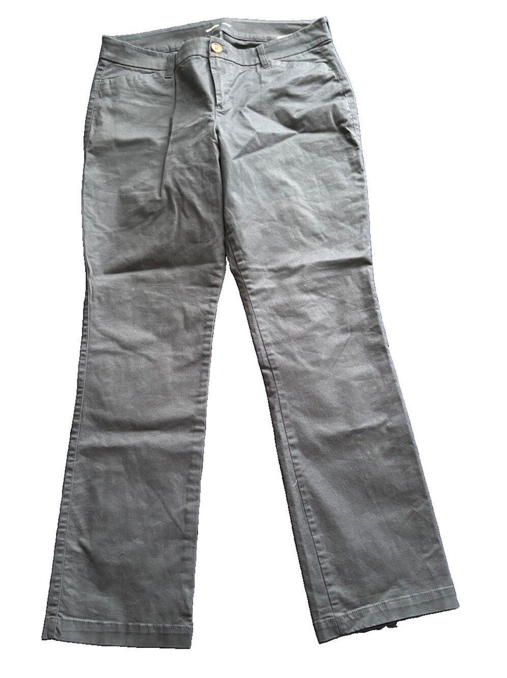 Old Navy Bootcut Khaki Uniform Pants Womens 12 Navy Blue Stretch Work Career